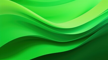 Leinwandbilder - Bright green gradient waves, abstract motion background.