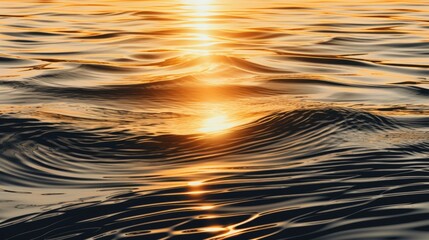 Sticker - A close up view of a body of water with a vibrant sun in the background. This image captures the beauty of nature and the calming atmosphere of a peaceful waterfront scene.