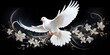 White dove is symbol of purity and peace.