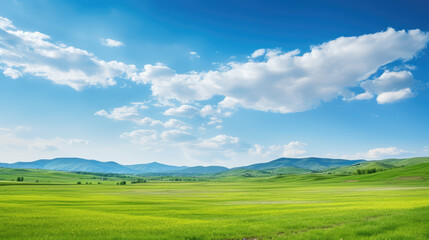 Wall Mural - landscape with sky and clouds background