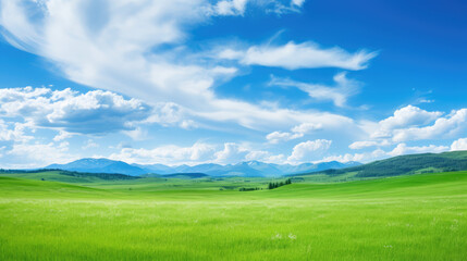 Wall Mural - landscape with sky and clouds background