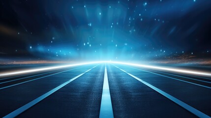 Poster - Road and effect light background for advertising with copy space