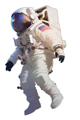 Wall Mural - astronaut with a space helmet and space suit, png image, isolated object