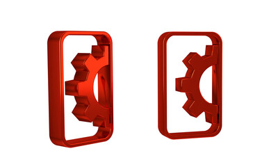 Wall Mural - red software, web development, programming concept icon isolated on transparent background. programm