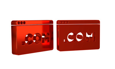 Wall Mural - red ui or ux design icon isolated on transparent background.