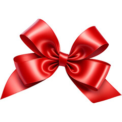 Wall Mural - Cute red ribbon for birthday decoration