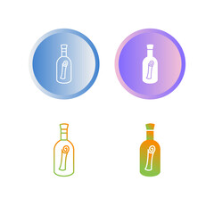 Poster - Scroll in Bottle Vector Icon