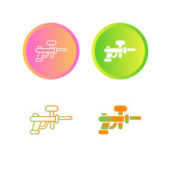 Canvas Print - Paintball Vector Icon