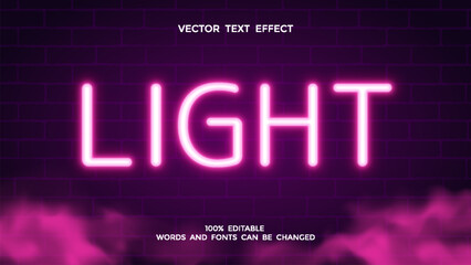 Canvas Print - pink neon light editable text effect