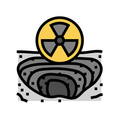 uranium mining nuclear energy color icon vector. uranium mining nuclear energy sign. isolated symbol illustration