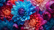 A vivid macro of a blue hued chrysanthemum
