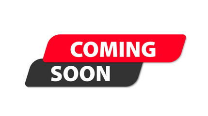 Coming soon stiker label vector design. Coming soon badge icon element