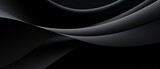 Fototapeta  - Abstract 3D design with black and grey waves made of satin or silk like material, design for backgrounds.