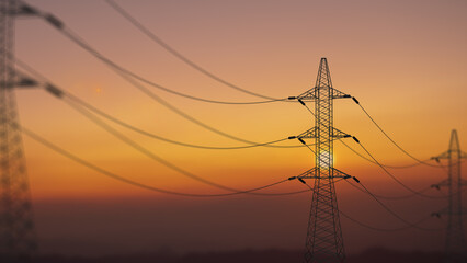 Pylons for Transporting Electricity and Power