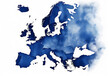 Europe silhouette, countries Map, Connected map Europe, European Union concept,