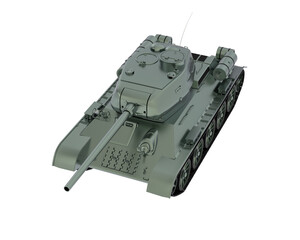 Tank isolated on transparent background. 3d rendering - illustration