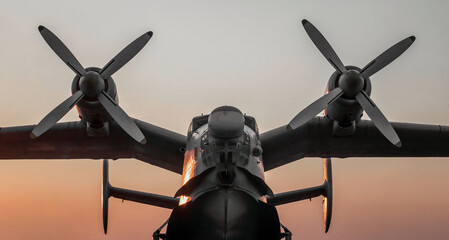 Wall Mural - old vintage airplane with propellers