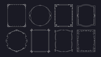 Sticker - Vintage ornamental decorative frames collection