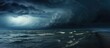 Dramatic sky over the Baltic Sea during rough weather.
