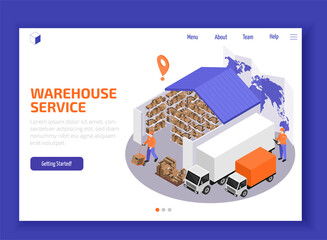 Wall Mural - Delivery service landing page