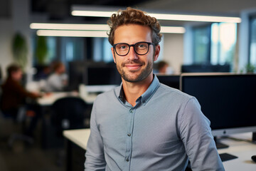 Digital technologies it programmer worker in modern network space working Generative AI