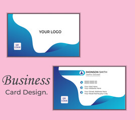 Wall Mural - modern business card design . double sided business card design template .