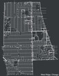 Detailed hand drawn navigational urban street roads map of the WEST RIDGE COMMUNITY AREA of the American city of CHICAGO, ILLINOIS with vivid road lines and name tag on solid background
