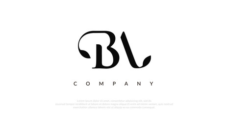 Wall Mural - Initial BA Logo Design Vector 