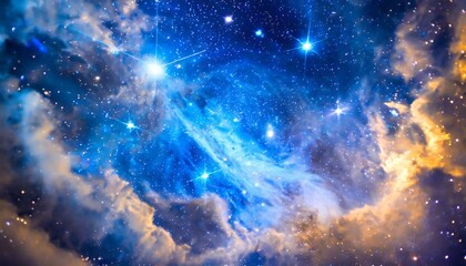 Wall Mural - universe with stars constellations galaxies nebulae and gas and dust clouds