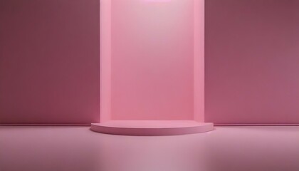 Wall Mural - abstract pink and gradient light background with studio backdrops blank display or clean room for showing product realistic 3d render