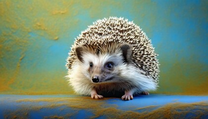 Wall Mural - hedgehog on background