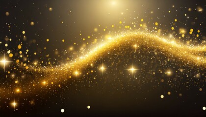 Wall Mural - glittering vector dust on a background golden sparkling lights christmas holiday glow particle magic