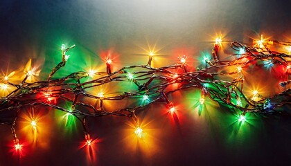 Canvas Print - colorful christmas lights background