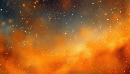 Wall Mural - vibrant orange colors stars and galaxy outer space sky night universe vibrant colorful starry banner