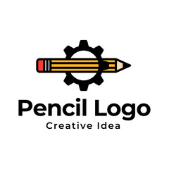 Wall Mural - Creative pencil logo design vector template