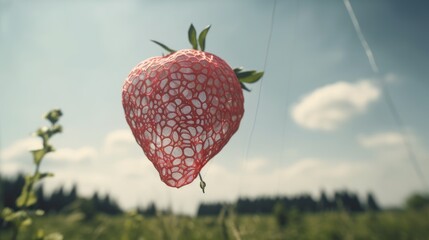 Wall Mural - Ilusration of fresh strawberries