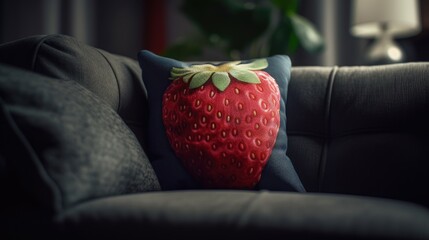 Wall Mural - Ilusration of fresh strawberries