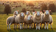 flock of sheep in the grass
