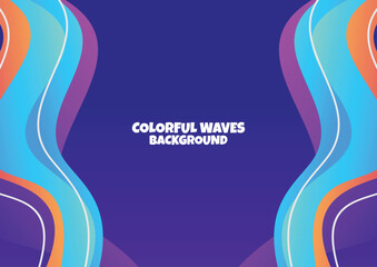 presentation colorful wave background design