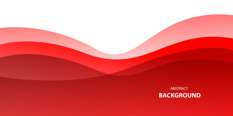 Wall Mural - minimal elegant red wave layer abstract background for banner, poster, brochure, website. vector illustration