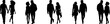 © Tnzal - Vector silhouette couple man and woman in love black on white background