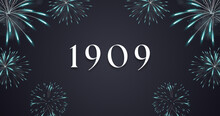 Vintage 1909 Birthday, Made In 1909 Limited Edition, Born In 1909 Birthday Design. 3d Rendering Flip Board Year 1909.