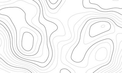 Abstract wavy topographic map. Abstract wavy and curved lines background. Abstract geometric topographic contour map background.