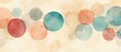 watercolor pattern with circles on sand Generative Ai
