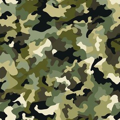 Wall Mural - Seamless pattern military army texture