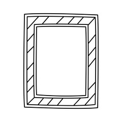 Wall Mural - Simple vintage hand drawn doodle frame or border