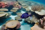 Fototapeta Do akwarium - Explore the captivating marine haven of the Great Barrier Reef, where underwater photographers and ocean lovers delight in vibrant sea life.