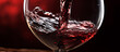 Wine Art: Fascinating Detail of Red Wine Poured into the Glass, Exploring the Magic of Flavors.
The Charm of Red Wine, An Engaging Close-up That Reveals All Its Elegance.