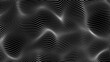 Abstract white color dots particles flowing wave animated pattern halftone gradient curve shape isolated on black background
