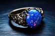 Blue Opal Ring - A Stunning Piece of Precious Jewellery with Blue Many-Coloured Gemstone